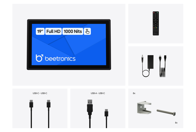 19 Inch Touchscreen Metal (High Brightness)