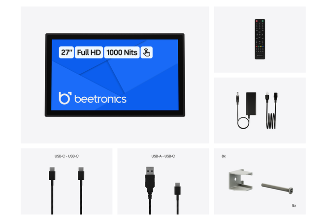 27 Inch Touchscreen Metal (High-Brightness)